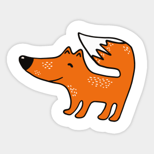 Cute fox illustration Sticker